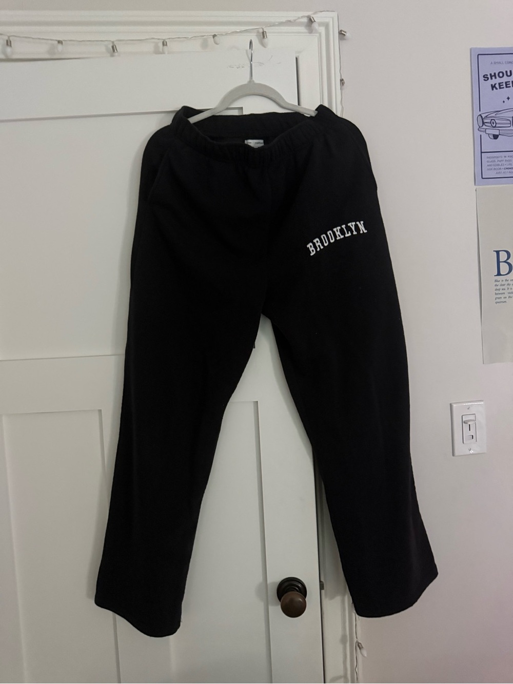 Brooklyn Wide Leg Sweatpants - Black